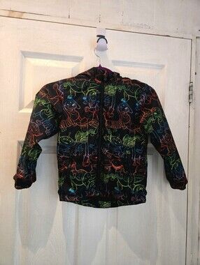 Baby GAP x Disney Neon Toy Story Black Hooded Windbreaker Jacket Size 5T